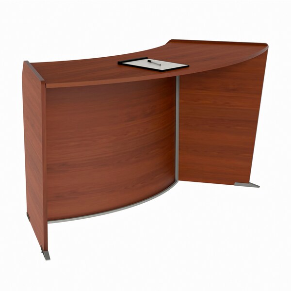 Linea Italia ADA Reception Desk, Wheelchair, Kids, 55 inW x 71 inD x 30 inH, Ash 55490CH - main